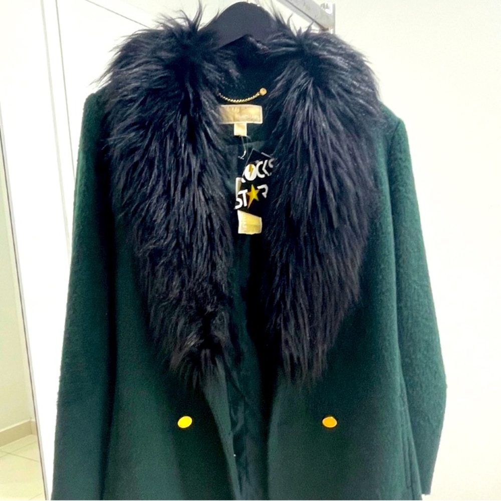 New green Michael Kors coat